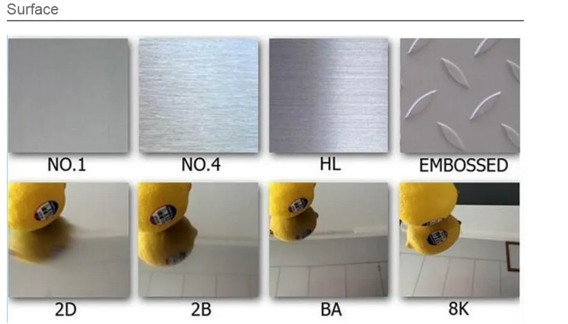 304 316 316L 201 ASTM Lamiera in acciaio inossidabile zincato al carbonio Piastra 0.25-100mm per uso industriale personalizzabile 2