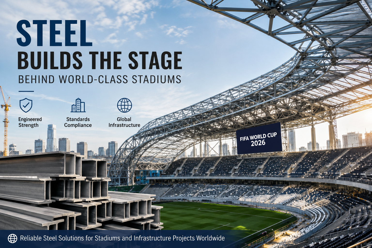 Ultimi blog aziendali su Coppa del Mondo FIFA 2026 sottolinea l'importanza della selezione dell'acciaio nella costruzione di stadi moderni