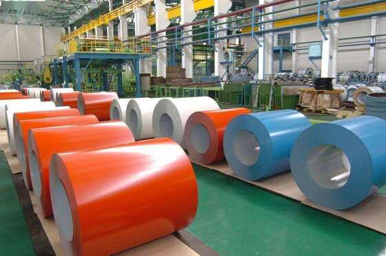 comprare Bobina d'acciaio rivestita di colore DX51D PPGI PPGL 0,12–0,20 mm per coperture e costruzioni resistenti alla corrosione fabbricazione online