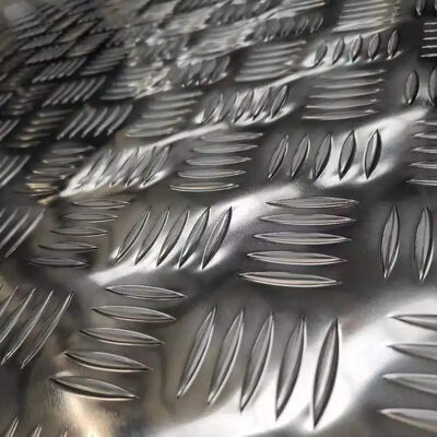 6063 T6 4 x 8 lacrima Diamond Plate Embossed Checkered di alluminio 6061 6063 10mm